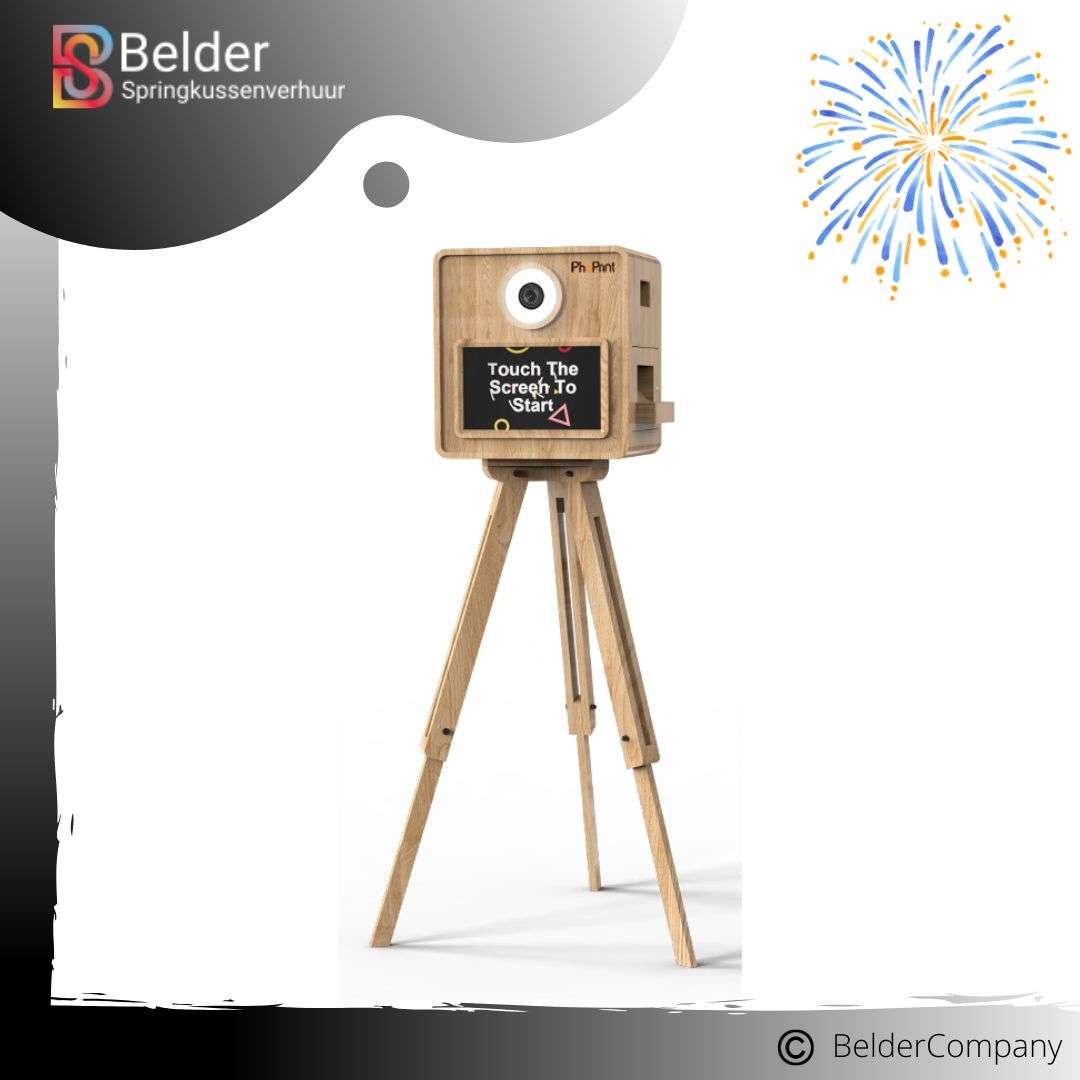 📸 Photobooth Hout Vintage huren – inclusief onbeperkt prints