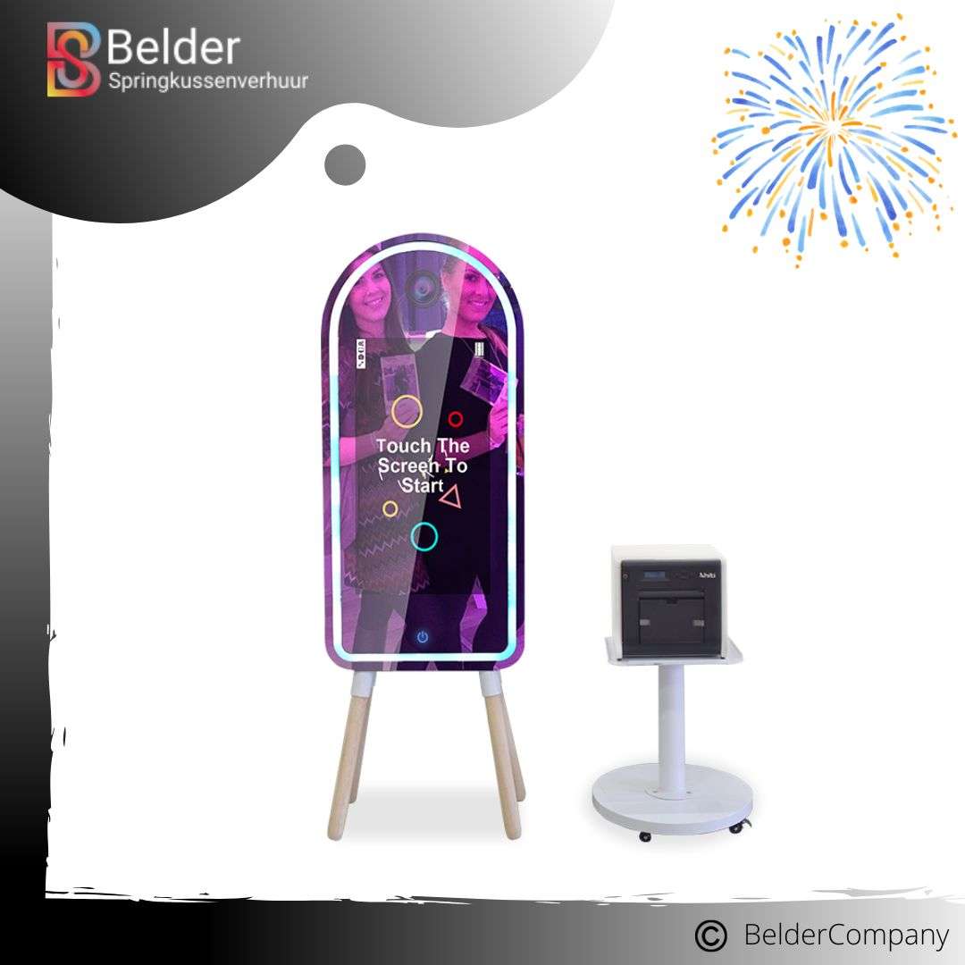 industriële spiegel photobooth huren, photobooth huren