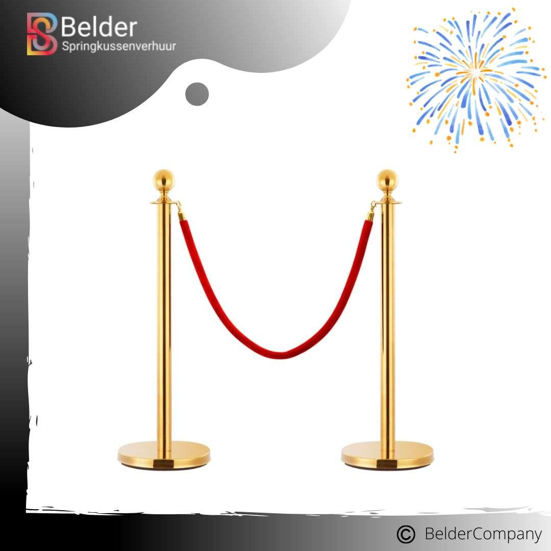 Luxe afzetpaaltjes goud huren